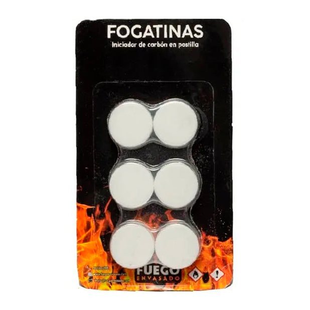 FOGATINAS ENCENDIDO DE CARBON 6 piezas CHARCOAL STARTER