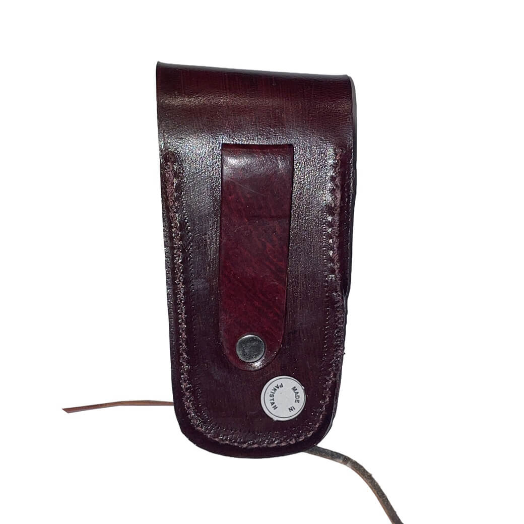 FUNDA 4" CUERO GRABADO CAMIONERO