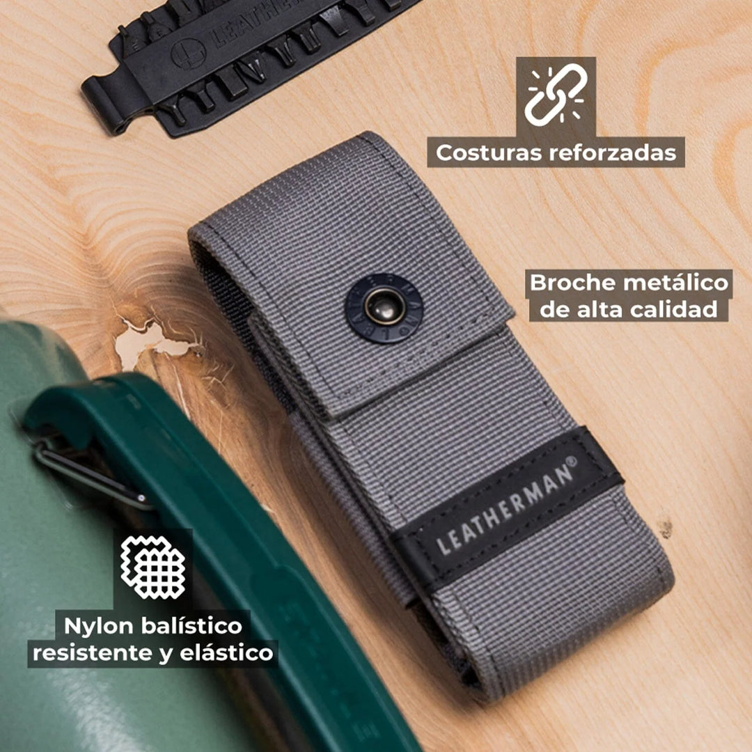 FUNDA DENYLON DE 5" GRIS CON BOLSILLOS LEATHERMAN