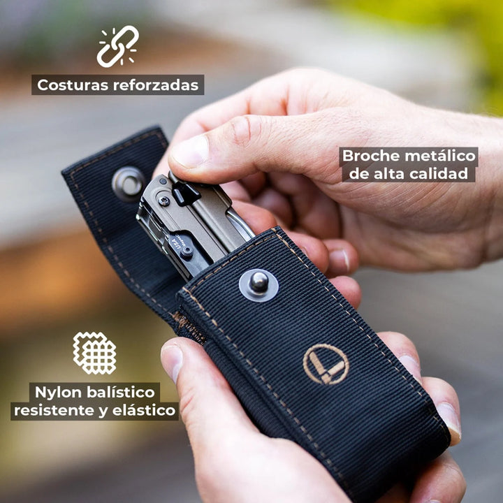 FUNDA DE NYLON DE 5" NEGRA CON BOLSILLOS LEATHERMAN