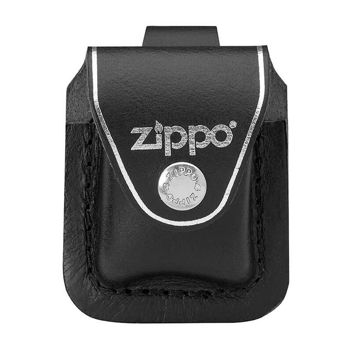 FUNDA ZIPPO PIEL NEGRA PARA ENCENDEDOR