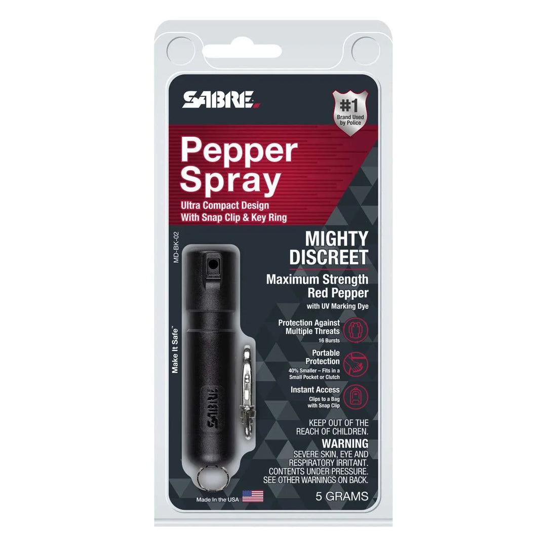 GAS PIMIENTA SABRE 15GR LLAVERO CHICO NEGRO
