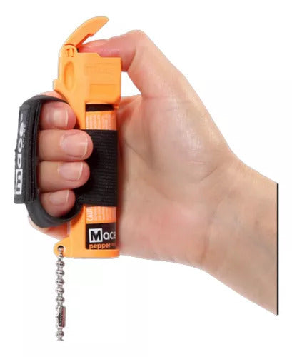 Gas pimienta Mace Jogger Naranja con sujetador elástico y tapa abatible