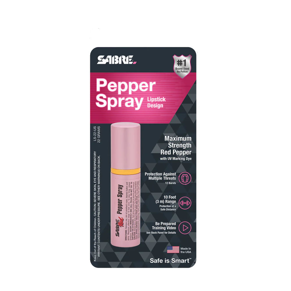 Gas Pimienta SABRE Lápiz Labial 22gr. Rosa