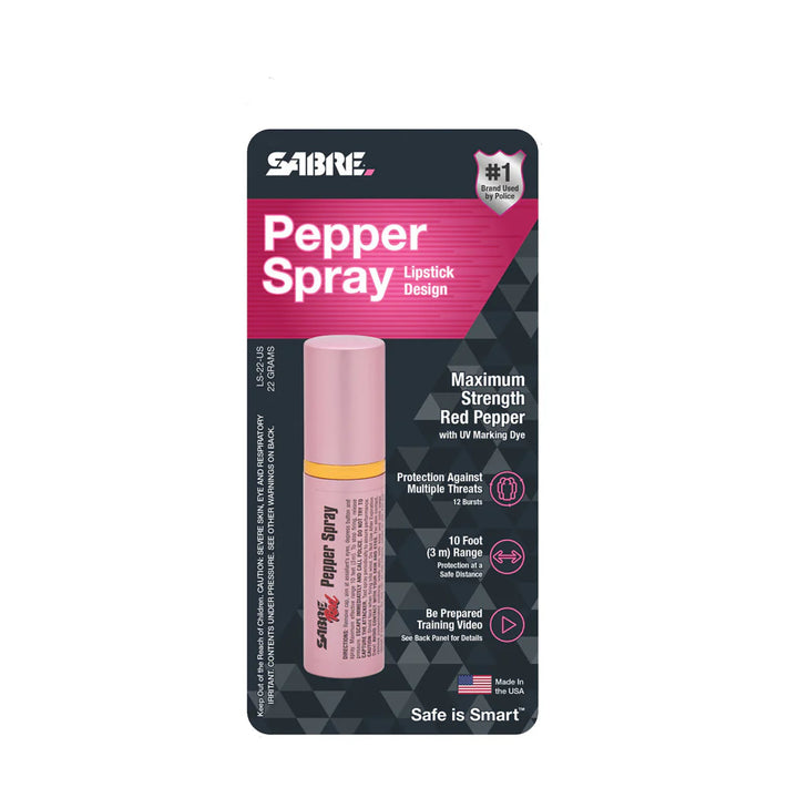 Gas Pimienta SABRE Lápiz Labial 22gr. Rosa