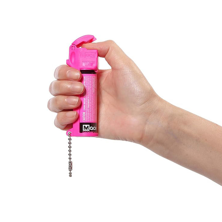 Gas pimienta Mace Bolsillo Rosa con tapa abatible llavero