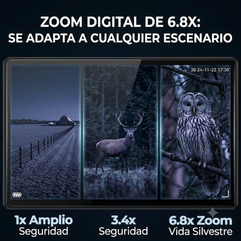 BINOCULARES DE VISION NOCTURNA Rtek 4K DE 36 MP con pantalla HD de 3.0"