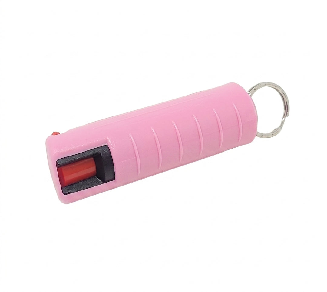Gas Pimienta o Gas Lacrimogeno para Defensa Personal 1/2 OZ LLAVERO ROSA DURO
