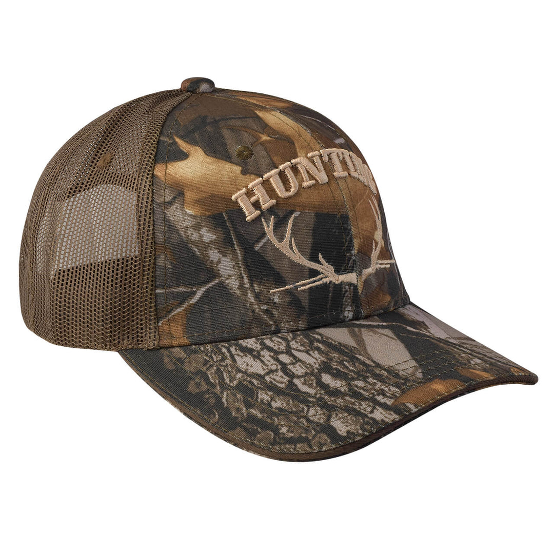 Gorra Sandwich Café Camuflaje con Malla y Ajustador de Velcro Hunting