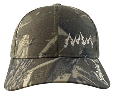 Gorra "Survival" con malla y ajustador de velcro, verde camuflaje