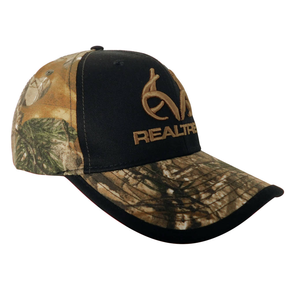 Gorra con logo y leyenda REALTREE, con cintillo de ajuste