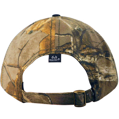 Gorra con logo y leyenda REALTREE, con cintillo de ajuste