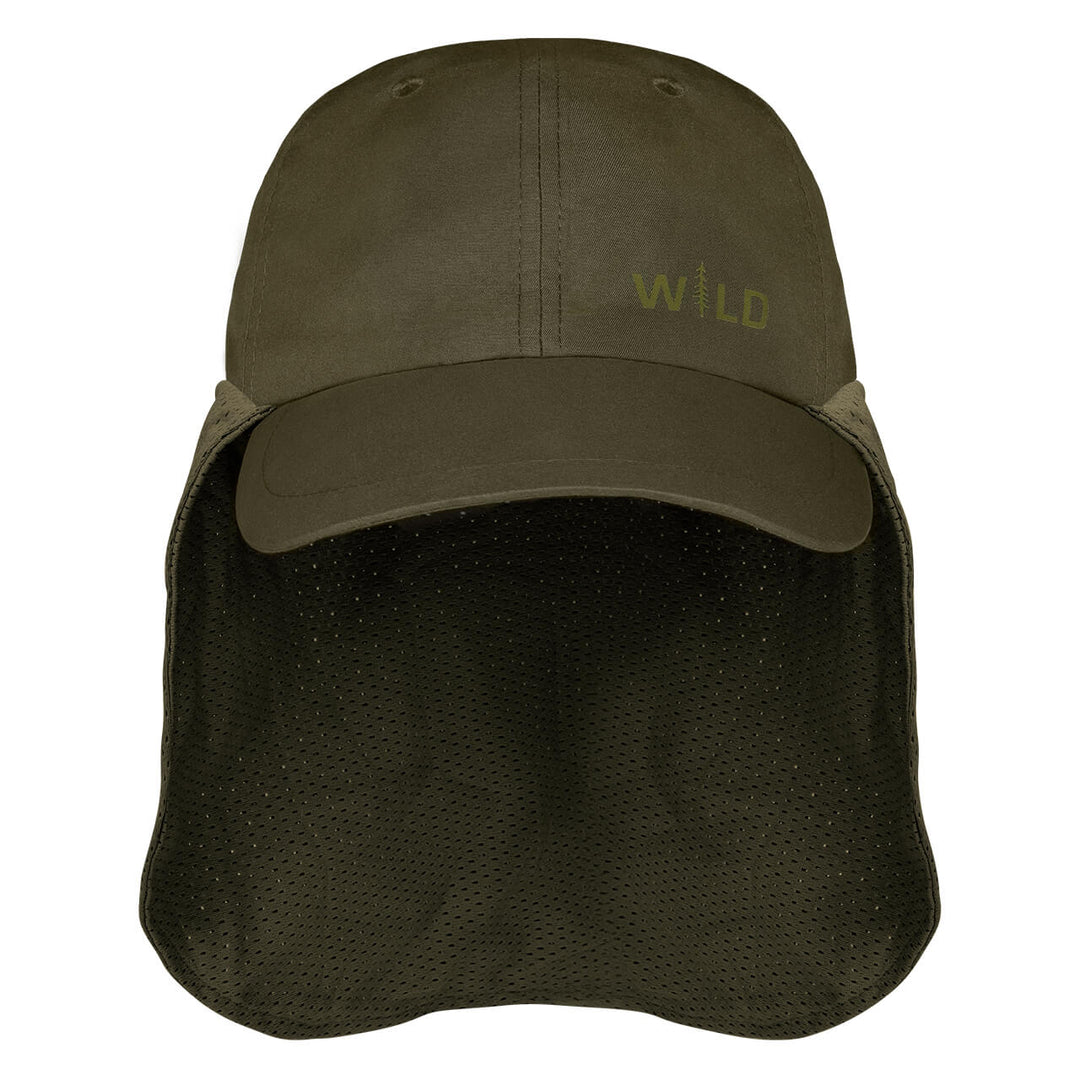 Gorra pescador con faldón de malla, wild, olive