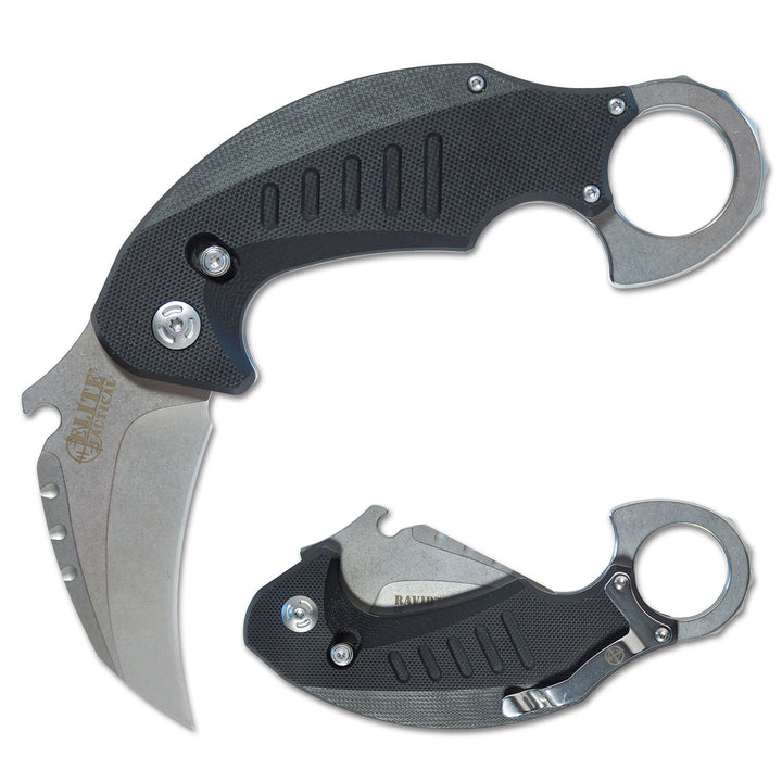 KARAMBIT RAVID 6.50" Elite Tactical BLACK
