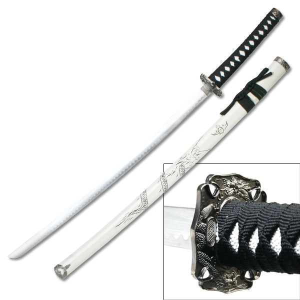 Katana SAMURAI SWORD 40"  BLACK CORD WRAPPED HANDLE