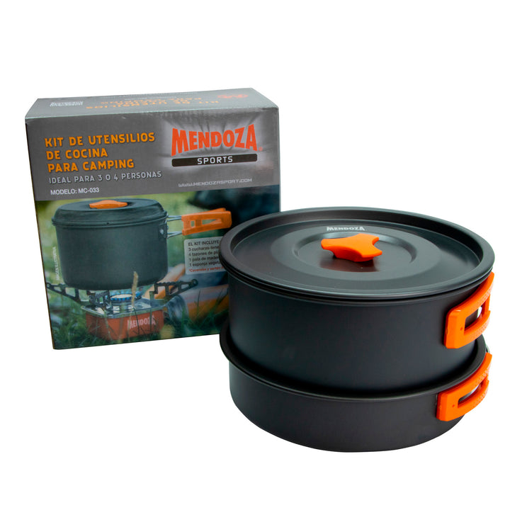 Kit Utencilio Cocina para Camping 4 Personas