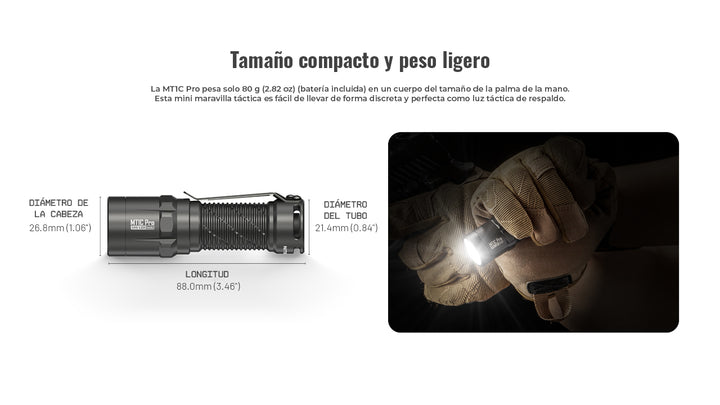 LINTERNA MT1C PRO - 1000 LUMENES