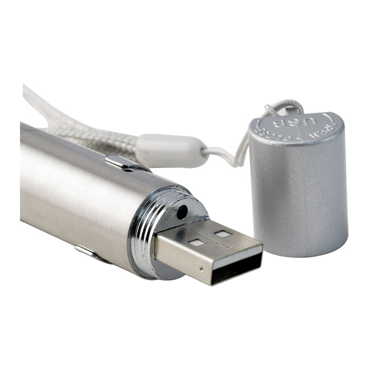 LINTERNA CON LUZ LED UV E INFRAROJA USB RECARGABLE