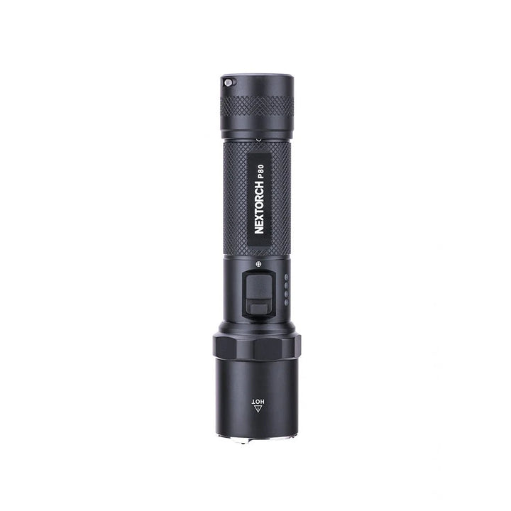 Linterna NEXTORCH de luz estroboscópica con cargador USB tipo C, 2100 lúmenes, WP IPX7, negra