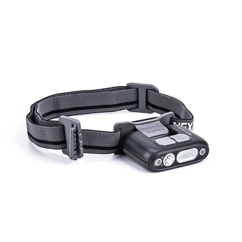 Linterna NEXTORCH para cabeza de luz LED con detección de movimiento y accs, con cable USB tipo C,