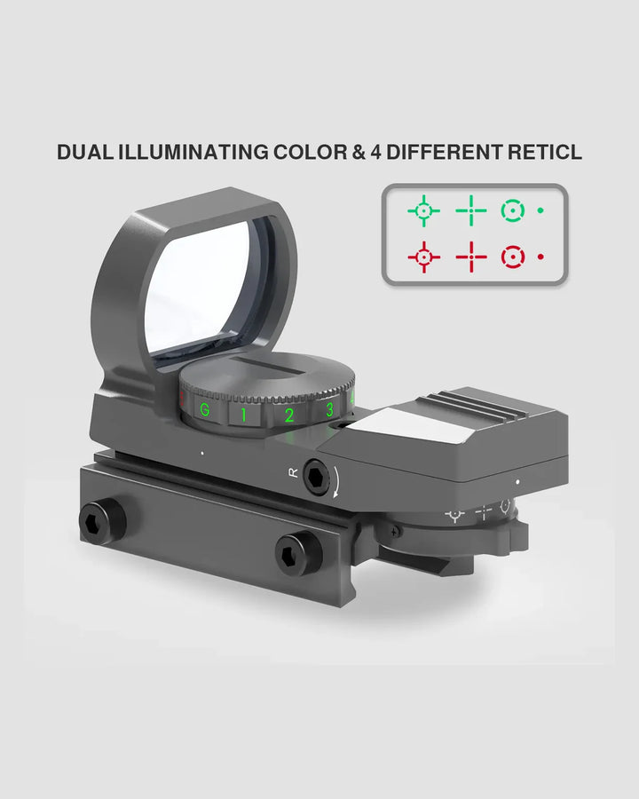 MIRA REFLEX RS-39 color Gris 4 CON RETICULAS VERDE ROJA