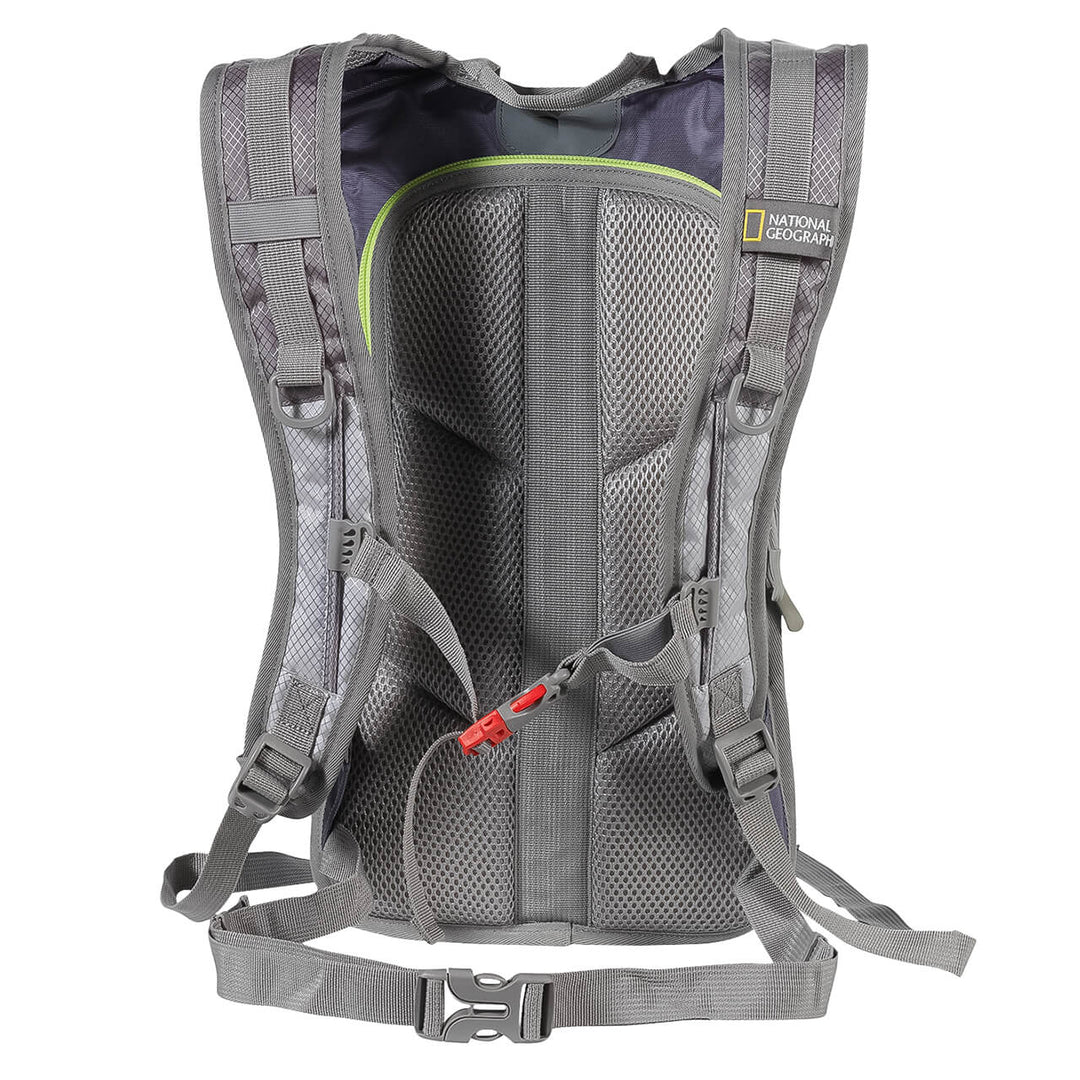 MOCHILA DE HIDRATACIÓN NAT GEO OREGON 12L CON SILBATO S.O.S VERDE