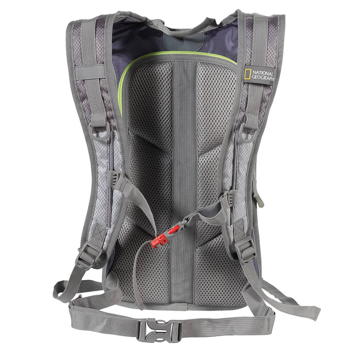 MOCHILA DE HIDRATACIÓN NAT GEO OREGON 12L CON SILBATO S.O.S VERDE