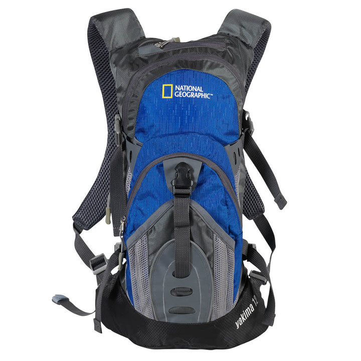 MOCHILA DE HIDRATACIÓN NAT GEO YAKIMA 12L CON SILBATO S.O.S AZUL