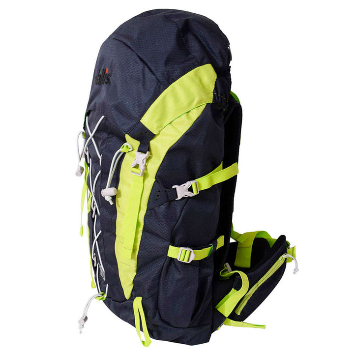 MOCHILA MEDIA MONTAÑA NEGRA/VERDE 30 LTS