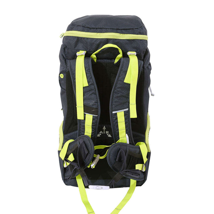 MOCHILA MEDIA MONTAÑA NEGRA/VERDE 30 LTS