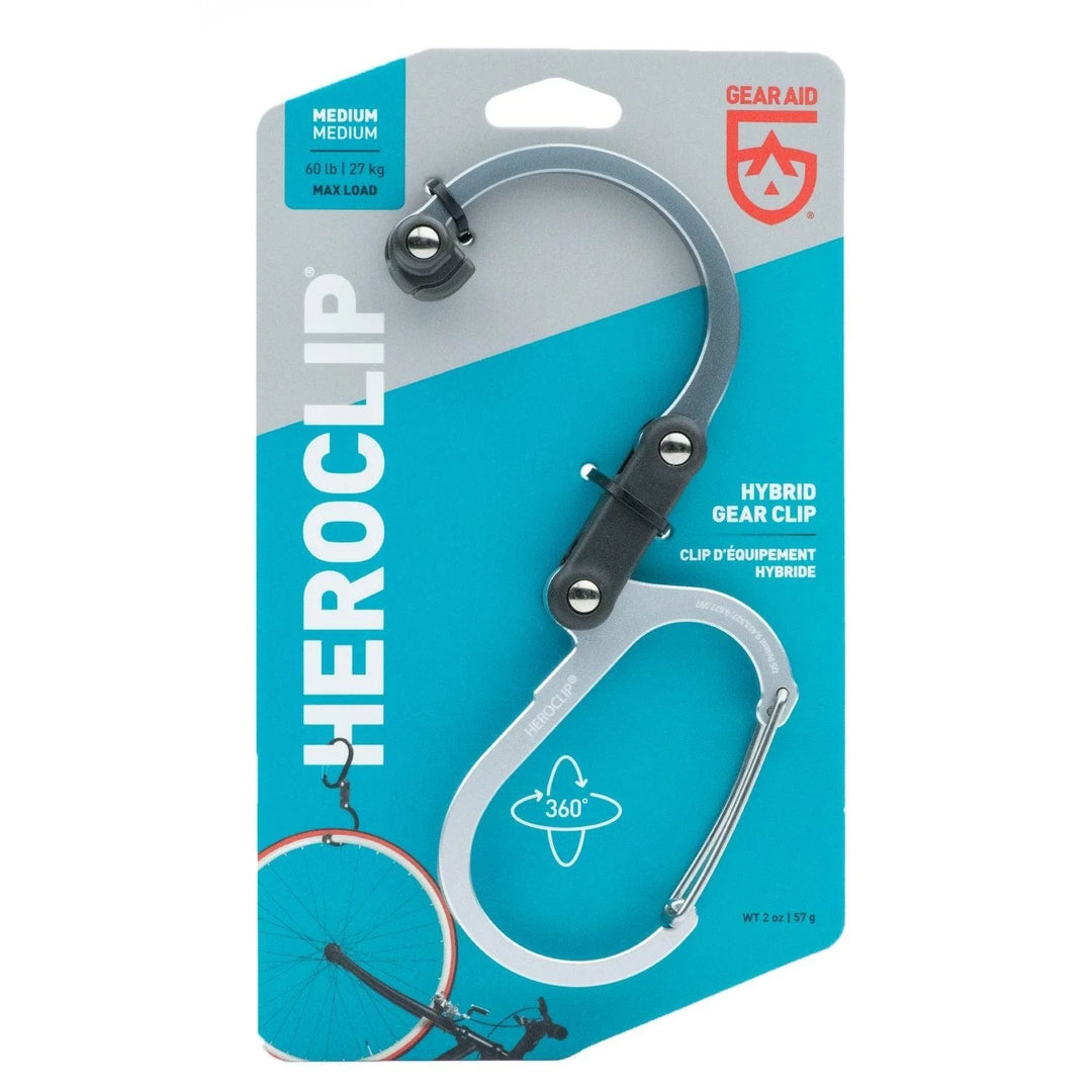 MOSQUETON HEROCLIP PLATA MEDIANO GEAR AID