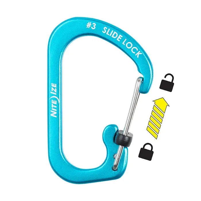 MOSQUETON SIDELOCK ALUMINIO AZUL #4 NITE IZE