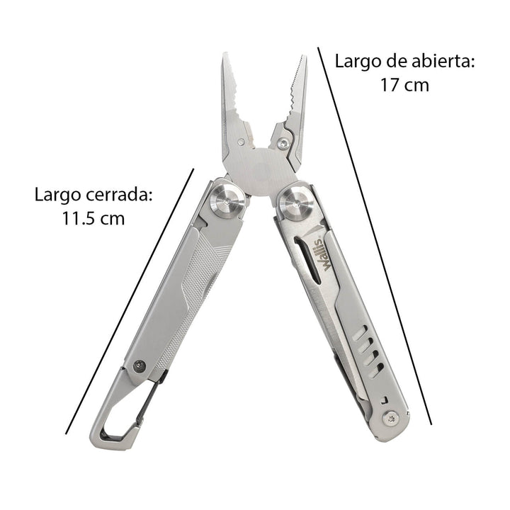 MULTIHERRAMIENTA DE 13 USOS, 11.5CM CERRADA CON FUNDA
