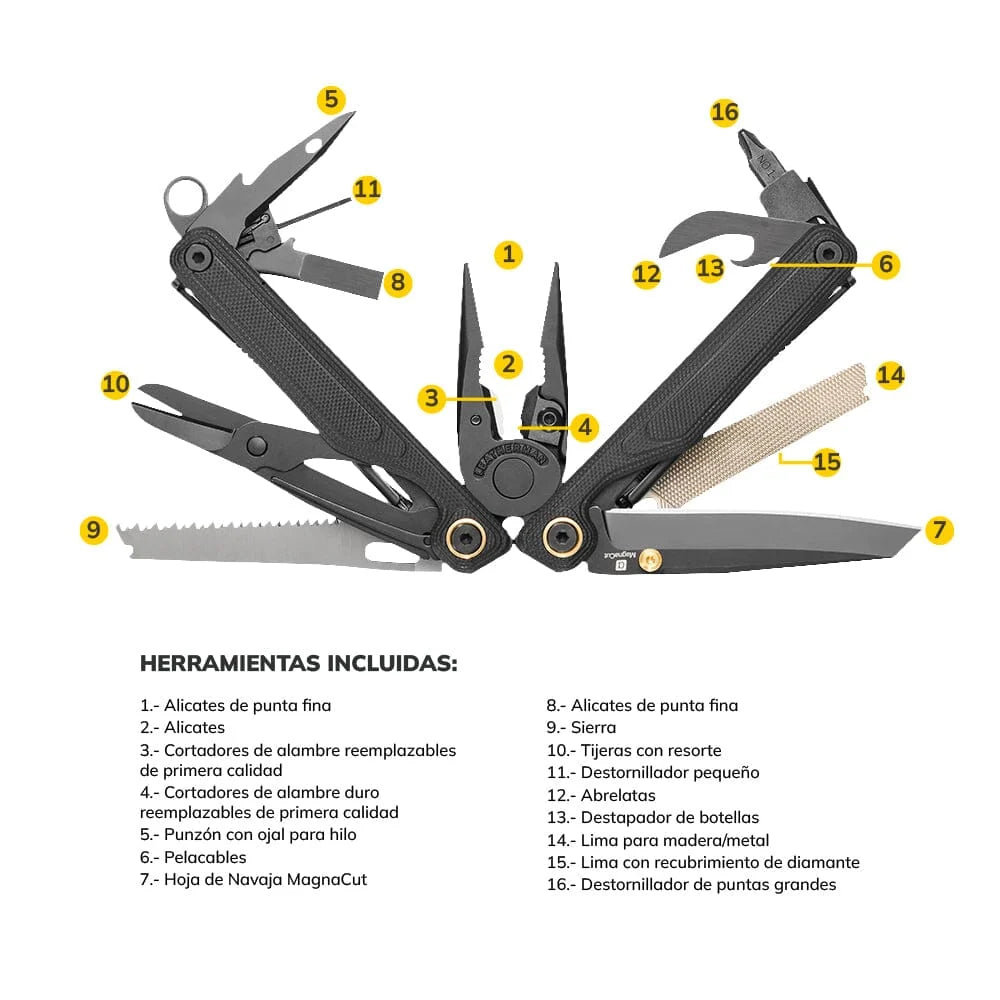 MULTIHERRAMIENTA WAVE ALPHA OBSIDIANA NEGRO LEATHERMAN