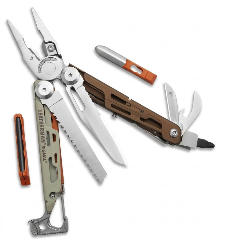 MULTIHERRAMIENTA SIGNAL GREEN/BROWN LEATHERMAN