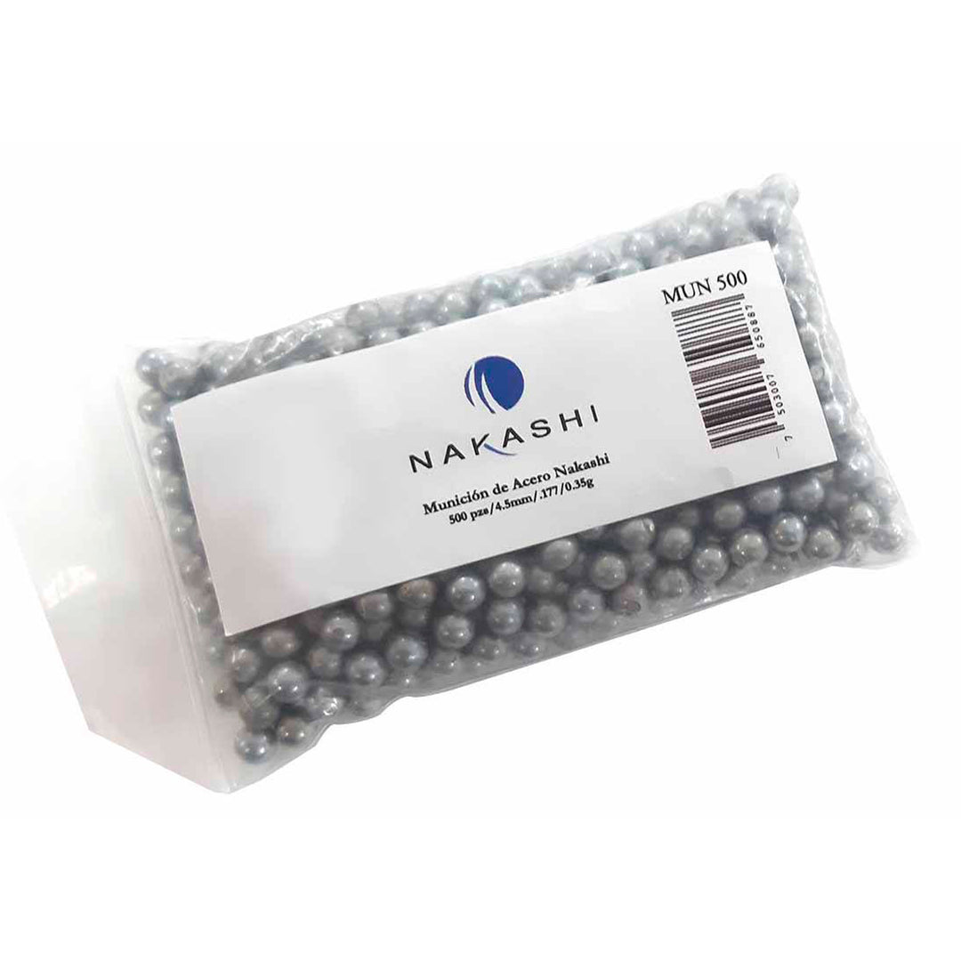 MUNICION ACERO NAKASHI CALIBRE .177(4.5mm) 500 Piezas