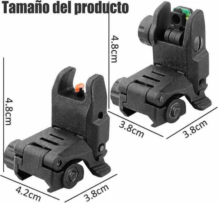 Miras Abatibles Flip-Up con Fibra Optica