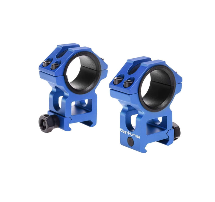 Monturas de 30mm y 1 pulgada Picatinny High Profile WestHunter Azul