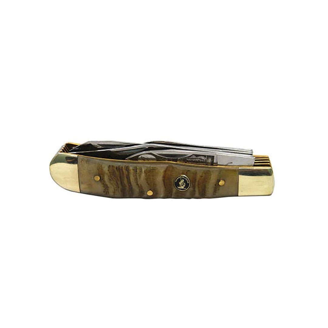 NAVAJA BONE COLLECTOR 5 HOJAS DE 4" ETCHED RAM HORN
