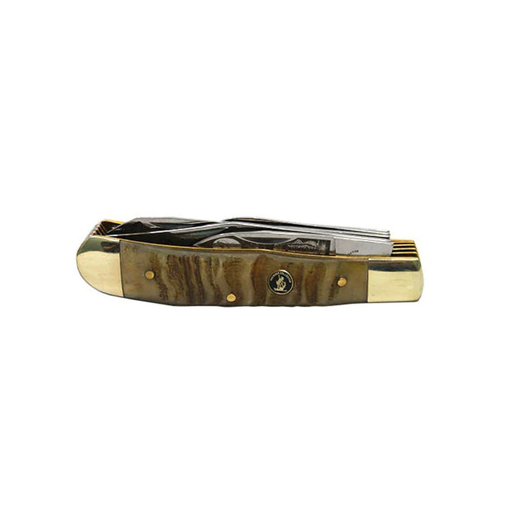 NAVAJA BONE COLLECTOR 5 HOJAS DE 4" ETCHED RAM HORN