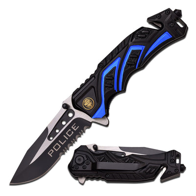 NAVAJA 4.5" CLOSED MTech USA ROMPEVIDRIO BLACK/BLUE