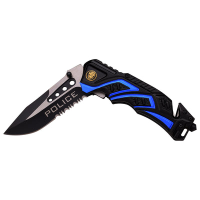 NAVAJA 4.5" CLOSED MTech USA ROMPEVIDRIO BLACK/BLUE