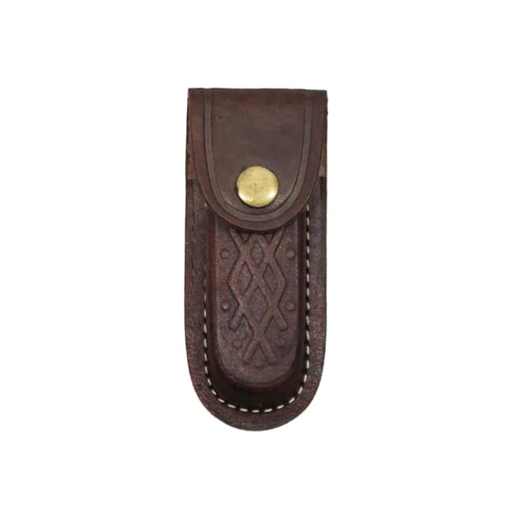 NAVAJA 4" ROSEWOOD hecha a mano con funda de cuero