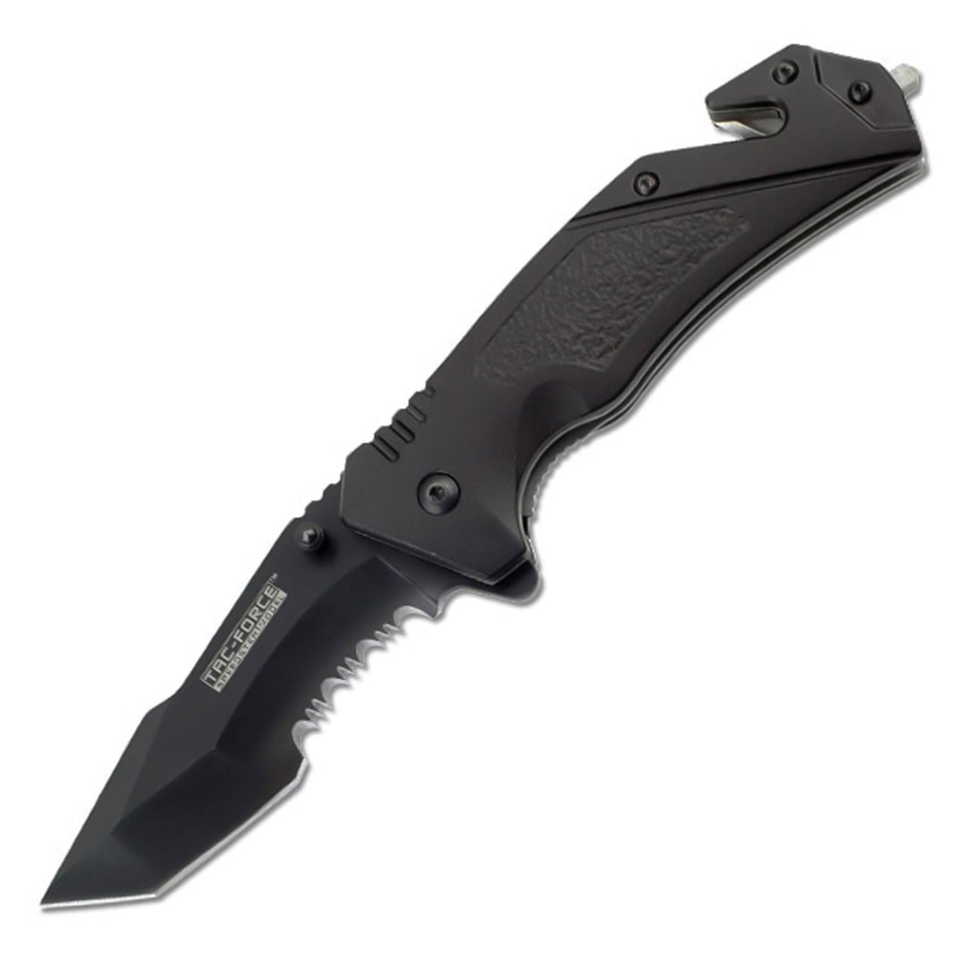 NAVAJA 8.5" Tac-Force Spring Assisted black con cortador de cuerda