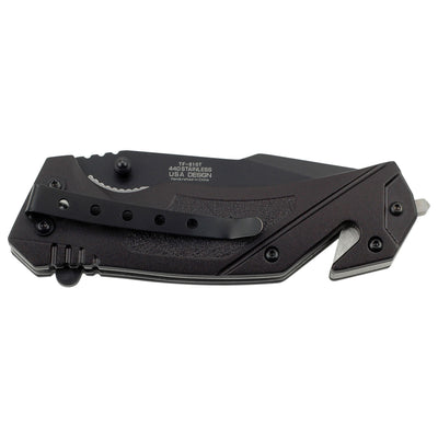 NAVAJA 8.5" Tac-Force Spring Assisted black con cortador de cuerda