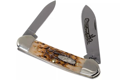 NAVAJA CASE AMBER BONE CANOE