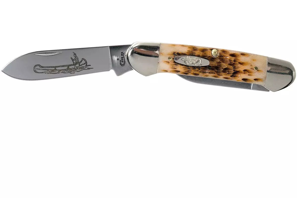 NAVAJA CASE AMBER BONE CANOE