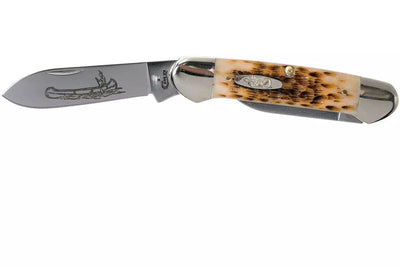 NAVAJA CASE AMBER BONE CANOE