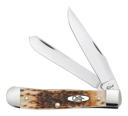 NAVAJA CASE AMBER BONE MINI TRAPPER CON ESTUCHE