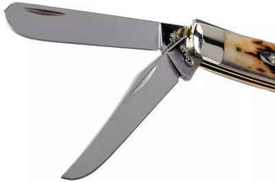 NAVAJA CASE AMBER BONE MINI TRAPPER CON ESTUCHE